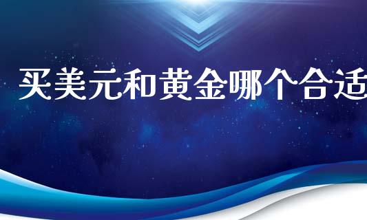 买美元和黄金哪个合适_https://www.qdlswl.com_内盘_第1张