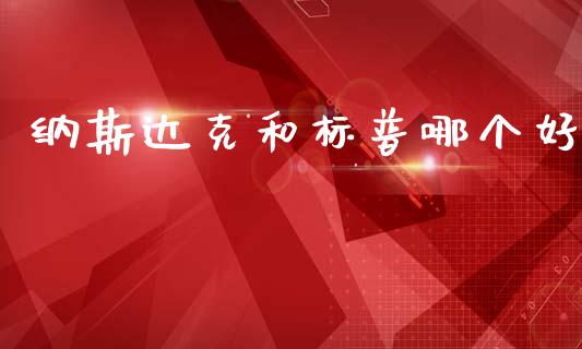 纳斯达克和标普哪个好_https://www.qdlswl.com_基金_第1张