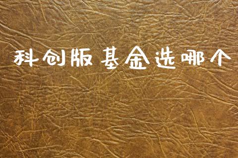 科创版基金选哪个_https://www.qdlswl.com_基金_第1张