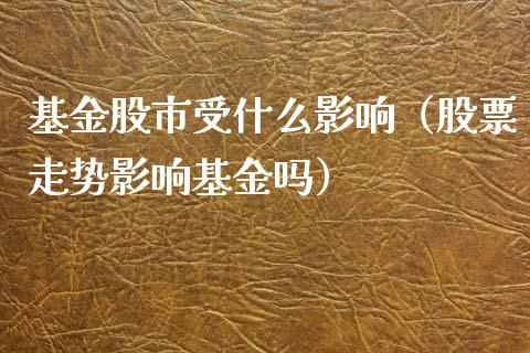 基金股市受什么影响（股票走势影响基金吗）_https://www.qdlswl.com_理财_第1张