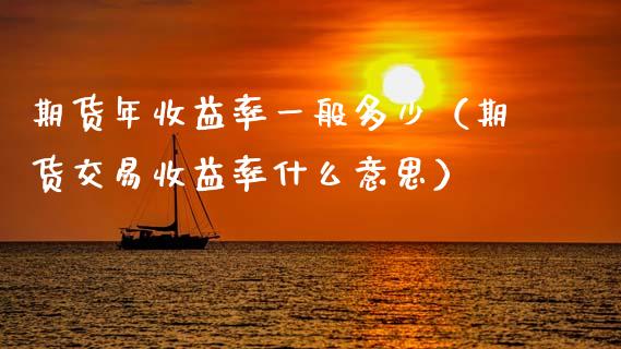 期货年收益率一般多少（期货交易收益率什么意思）_https://www.qdlswl.com_股指_第1张