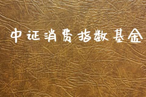 中证消费指数基金_https://www.qdlswl.com_股指_第1张