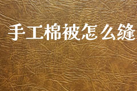手工棉被怎么缝_https://www.qdlswl.com_股指_第1张