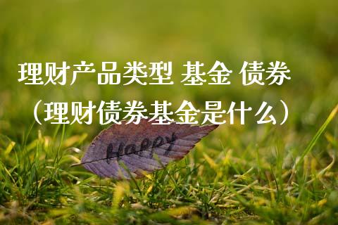 理财产品类型 基金 债券（理财债券基金是什么）_https://www.qdlswl.com_基金_第1张