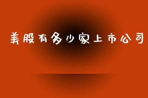 美股有多少家上市公司_https://www.qdlswl.com_期货_第1张