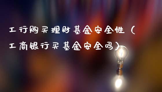 工行购买理财基金安全性（工商银行买基金安全吗）_https://www.qdlswl.com_理财_第1张