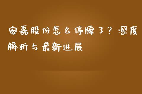 宏磊股份怎么停牌了？深度解析与最新进展_https://www.qdlswl.com_期货_第1张