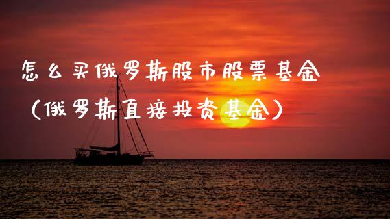 怎么买俄罗斯股市股票基金（俄罗斯直接投资基金）_https://www.qdlswl.com_理财_第1张