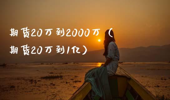期货20万到2000万（期货20万到1亿）_https://www.qdlswl.com_理财_第1张