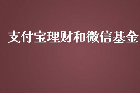 支付宝理财和微信基金_https://www.qdlswl.com_基金_第1张