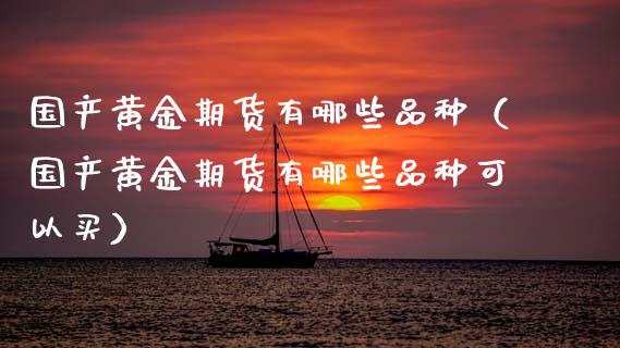 国产黄金期货有哪些品种（国产黄金期货有哪些品种可以买）_https://www.qdlswl.com_股指_第1张