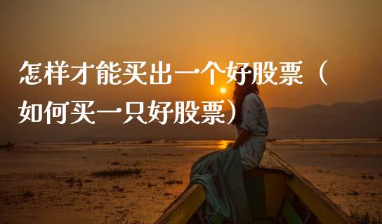 怎样才能买出一个好股票（如何买一只好股票）_https://www.qdlswl.com_外盘_第1张