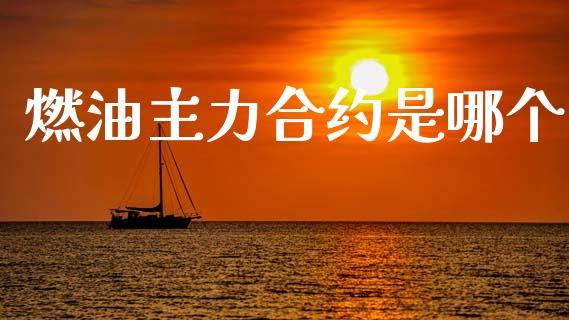 燃油主力合约是哪个_https://www.qdlswl.com_股指_第1张