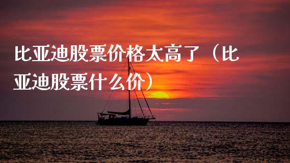 比亚迪股票价格太高了（比亚迪股票什么价）_https://www.qdlswl.com_股票_第1张