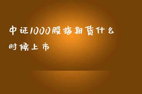 中证1000股指期货什么时候上市_https://www.qdlswl.com_股指_第1张