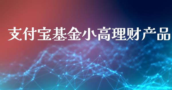 支付宝基金小高理财产品_https://www.qdlswl.com_基金_第1张