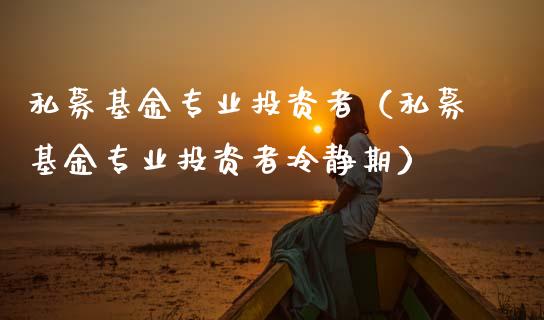 私募基金专业投资者（私募基金专业投资者冷静期）_https://www.qdlswl.com_基金_第1张