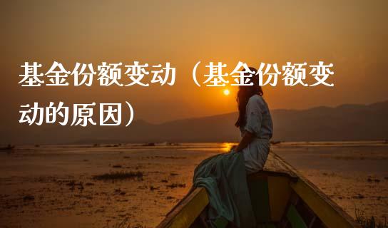 基金份额变动（基金份额变动的原因）_https://www.qdlswl.com_理财_第1张