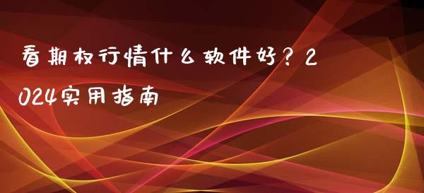 看期权行情什么软件好？2024实用指南_https://www.qdlswl.com_股票_第1张