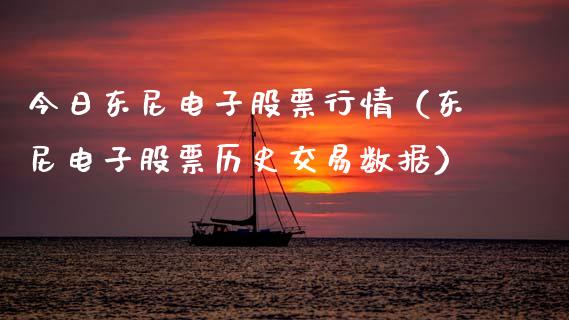 今日东尼电子股票行情（东尼电子股票历史交易数据）_https://www.qdlswl.com_内盘_第1张
