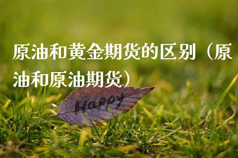 原油和黄金期货的区别（原油和原油期货）_https://www.qdlswl.com_股指_第1张