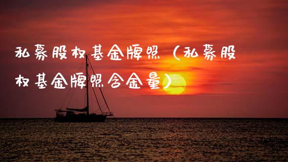 私募股权基金牌照（私募股权基金牌照含金量）_https://www.qdlswl.com_理财_第1张