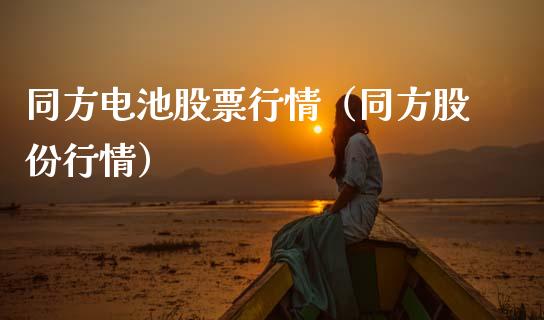 同方电池股票行情（同方股份行情）_https://www.qdlswl.com_股票_第1张