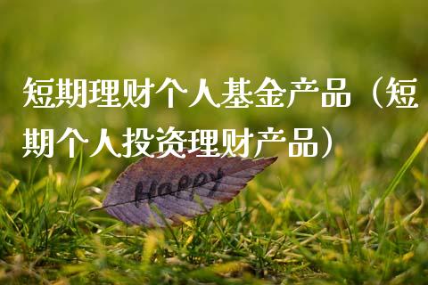 短期理财个人基金产品（短期个人投资理财产品）_https://www.qdlswl.com_理财_第1张