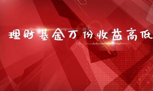 理财基金万份收益高低_https://www.qdlswl.com_基金_第1张