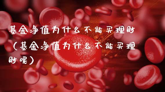 基金净值为什么不能买理财（基金净值为什么不能买理财呢）_https://www.qdlswl.com_理财_第1张