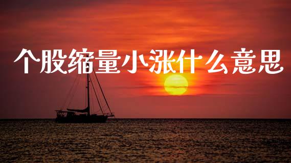 个股缩量小涨什么意思_股票_第1张_青岛财经网 个股缩量小涨什么意思_https://www.qdlswl.com_股票_第1张