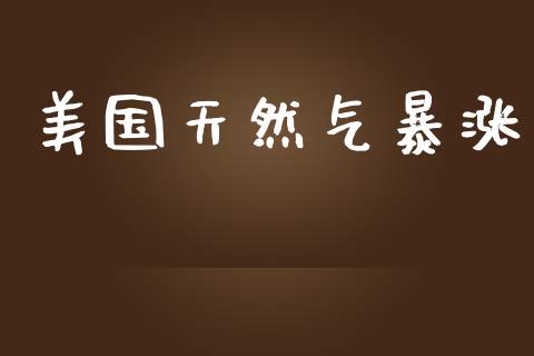 美国天然气暴涨_https://www.qdlswl.com_股指_第1张