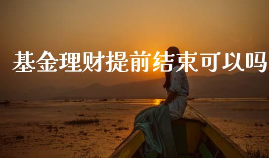 基金理财提前结束可以吗_https://www.qdlswl.com_理财_第1张