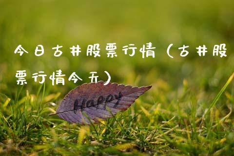 今日古井股票行情（古井股票行情今天）_https://www.qdlswl.com_外盘_第1张