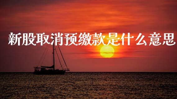 新股取消预缴款是什么意思_直播_第1张_青岛财经网 新股取消预缴款是什么意思_https://www.qdlswl.com_直播_第1张