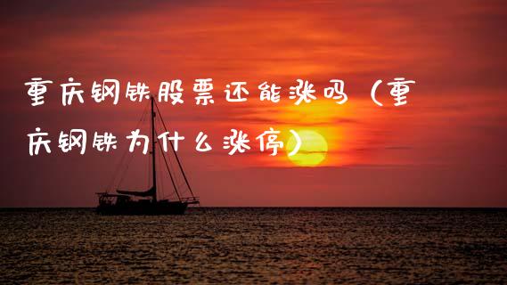 重庆钢铁股票还能涨吗（重庆钢铁为什么涨停）_https://www.qdlswl.com_股票_第1张