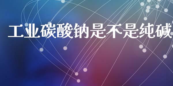 工业碳酸钠是不是纯碱_https://www.qdlswl.com_股指_第1张