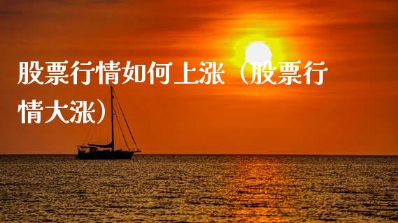 股票行情如何上涨（股票行情大涨）_https://www.qdlswl.com_外盘_第1张