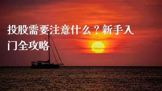 投股需要注意什么？新手入门全攻略_https://www.qdlswl.com_直播_第1张