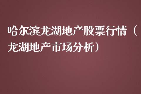 哈尔滨龙湖地产股票行情（龙湖地产市场分析）_https://www.qdlswl.com_内盘_第1张