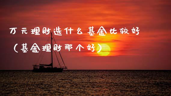 万元理财选什么基金比较好（基金理财那个好）_https://www.qdlswl.com_理财_第1张