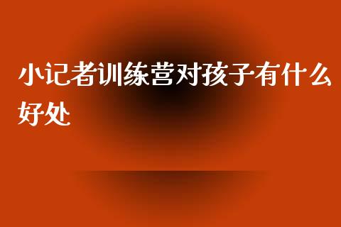 小记者训练营对孩子有什么好处_https://www.qdlswl.com_直播_第1张