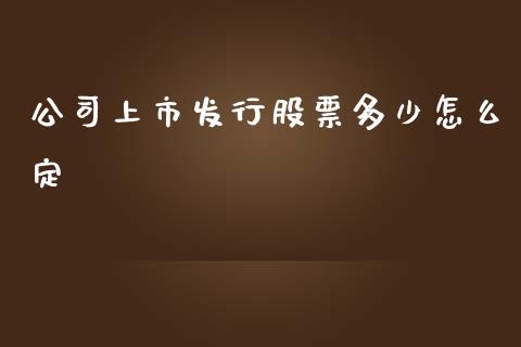 公司上市发行股票多少怎么定_https://www.qdlswl.com_直播_第1张