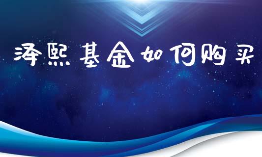 泽熙基金如何购买_https://www.qdlswl.com_理财_第1张