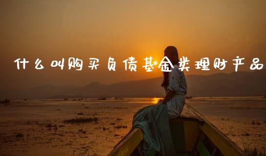 什么叫购买负债基金类理财产品_https://www.qdlswl.com_理财_第1张