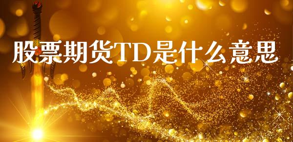 股票期货TD是什么意思_https://www.qdlswl.com_外盘_第1张