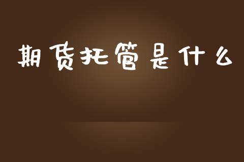 期货托管是什么_https://www.qdlswl.com_理财_第1张