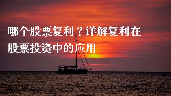 哪个股票复利？详解复利在股票投资中的应用_https://www.qdlswl.com_股票_第1张