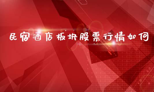 民宿酒店板块股票行情如何_https://www.qdlswl.com_股票_第1张