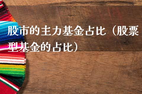 股市的主力基金占比（股票型基金的占比）_https://www.qdlswl.com_基金_第1张